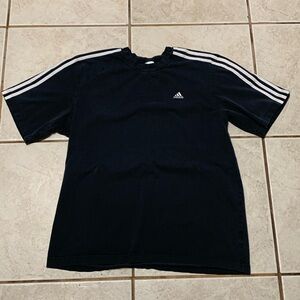 Vintage 90s Adidas Jersey T Shirt Large  Soccer Black Football USA Made Athletic